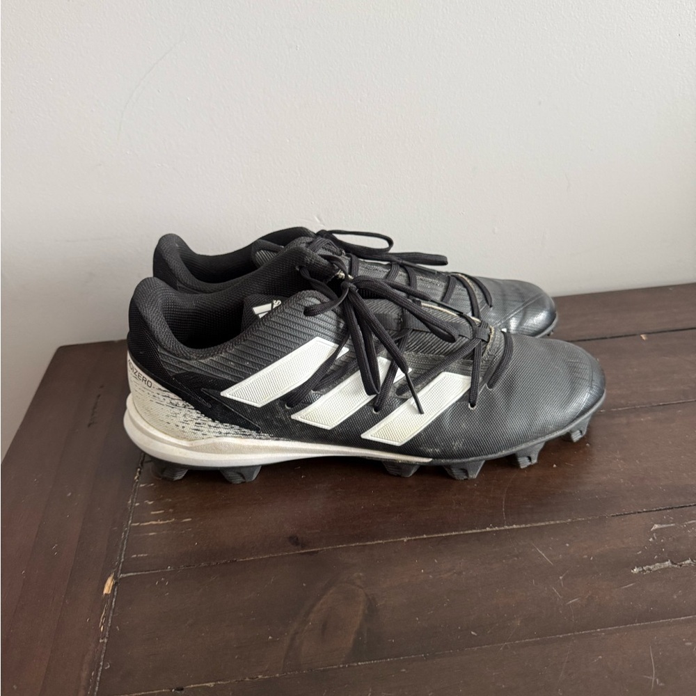 Adidas Adizero Football Cleats Men’s 11 Black White Lightweight